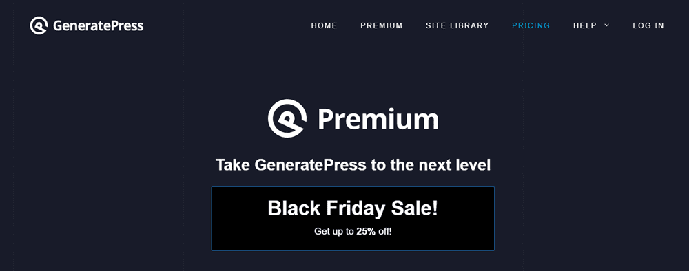 GeneratePress Black Friday Deals